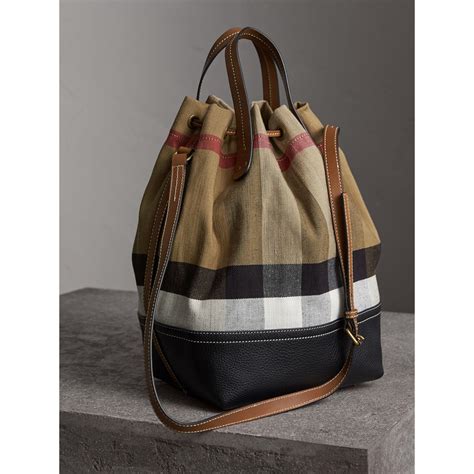 burberry bucket purse lace effect taupe|Burberry bucket bag.